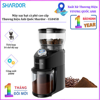 Máy xay hạt cà phê Espresso Shardor CG845B, công suất 200W, chuyên dùng cho pha máy và pha phin