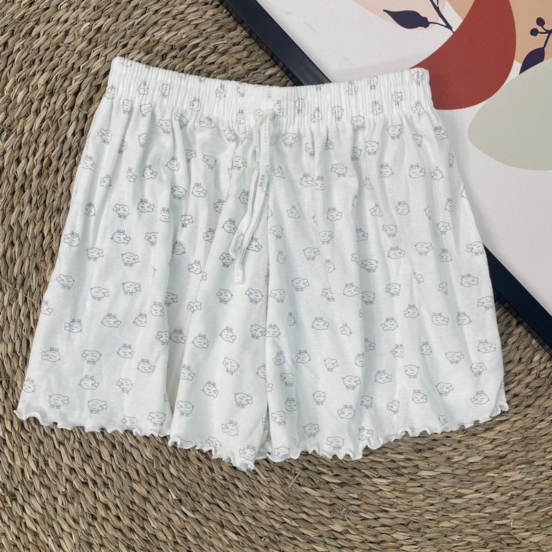 Quần Đùi Nữ Short mặc nhà ngủ Cotton , Quần Short thun xòe nhiều hoạ tiết cạp chun quần ngủ mềm mát