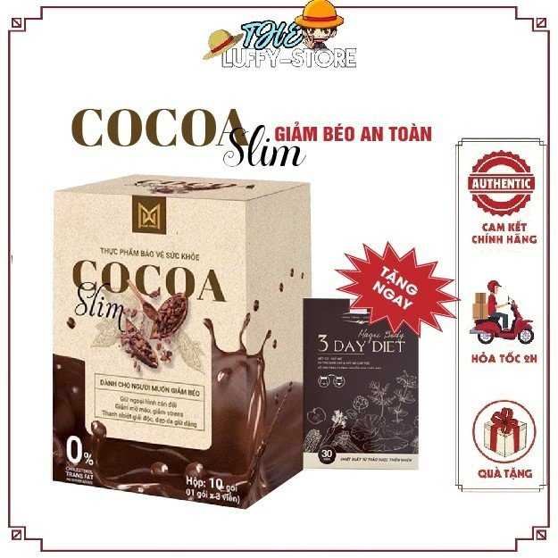 Giảm Cân COCOA SLIM Hộp 30 ViênThảo Mộc Giảm Cân Giảm Mỡ Bụng Cấp Tốc Chính Hãng