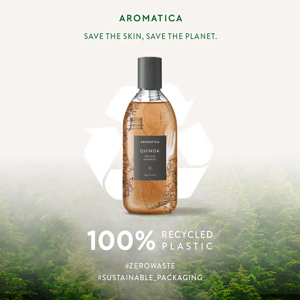 [Hàng Chính Hãng] Dầu Gội Phục Hồi Tóc Hư Tổn Aromatica Quinoa Protein Shampoo 400ml