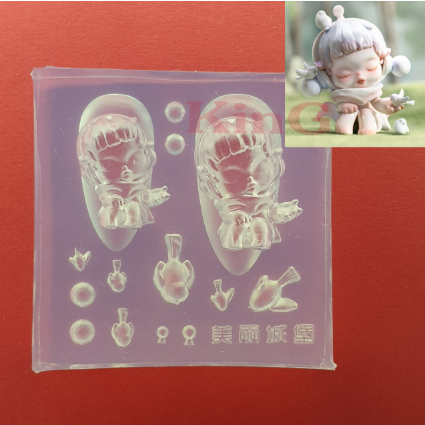 Skullpanda / Khuôn skullpanda trang trí móng 3D (***Mẫu khó)