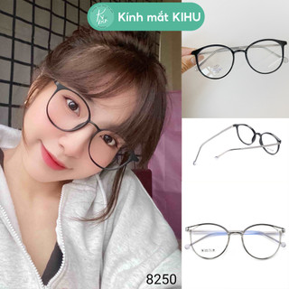 Gọng kính nhựa dẻo gọng tròn bầu, kính cắt cận nam nữ Kihu Eyewear - CN 8250