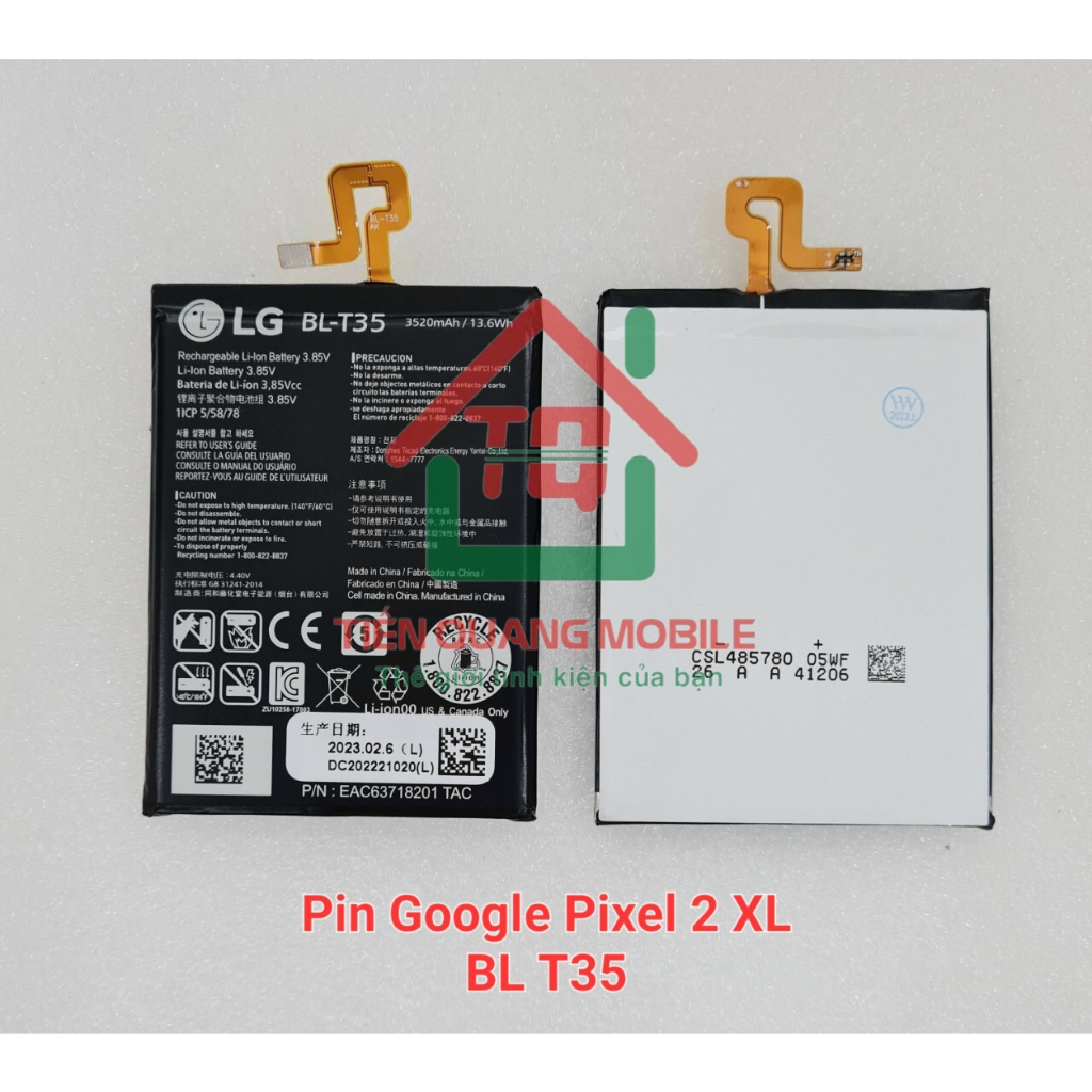 Pin Google Pixel 2 XL/ BL T35, Google Pixel 3 XL, Google Pixel 4 XL, Google Pixel 4 (1 đổi 1 trong v