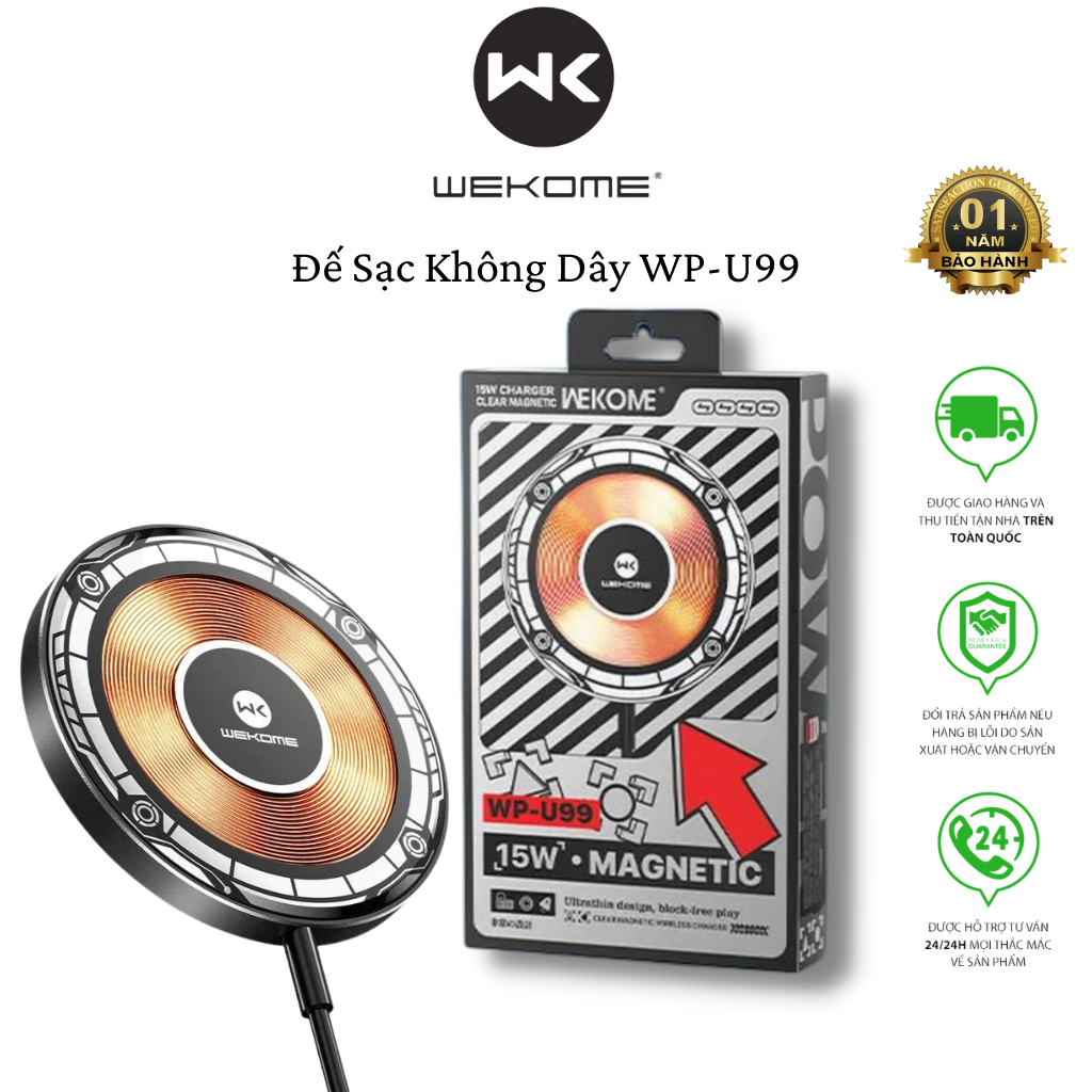 Đế Sạc Không Dây Wp - U99 Thiết Kế Sang Trọng Bền Đẹp