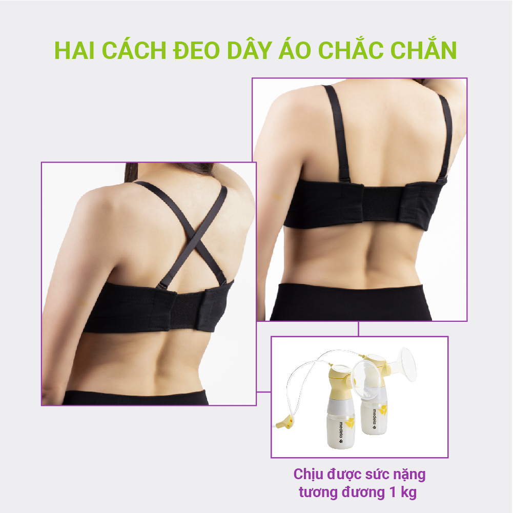 Áo Hút Sữa Rảnh Tay Mama's Choice, Giúp Mẹ Vắt Sữa Dễ Dàng, Chất Liệu Thoáng Khí, Freesize, Giữ Phễu Chắc Chắn