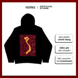 Áo Hoodie Thêu Mê Cung Sử Việt nỉ cotton pha poly
