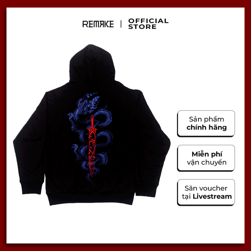 Áo Hoodie in và thêu Đại Việt Remake