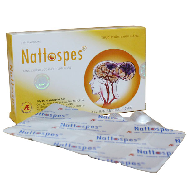 Nattospes giúp phòng ngừa và cải thiện các di chứng đột quỵ, tai biến hộp 30 viên (có tem tích điểm)