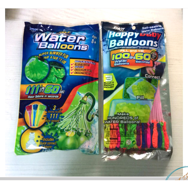 Set đồ chơi bóng nước chùm 111 quả, trò chơi ném bong bóng nước Chùm bóng nước 37 quả Lẻ = Sỉ sll