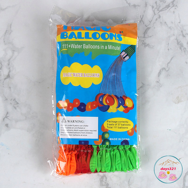 Set đồ chơi bóng nước chùm 111 quả, trò chơi ném bong bóng nước Chùm bóng nước 37 quả Lẻ = Sỉ sll