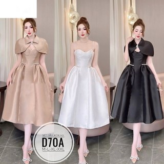 Đầm tiệc big size kèm áo khoác sang trọng từ 55kg-90kg
