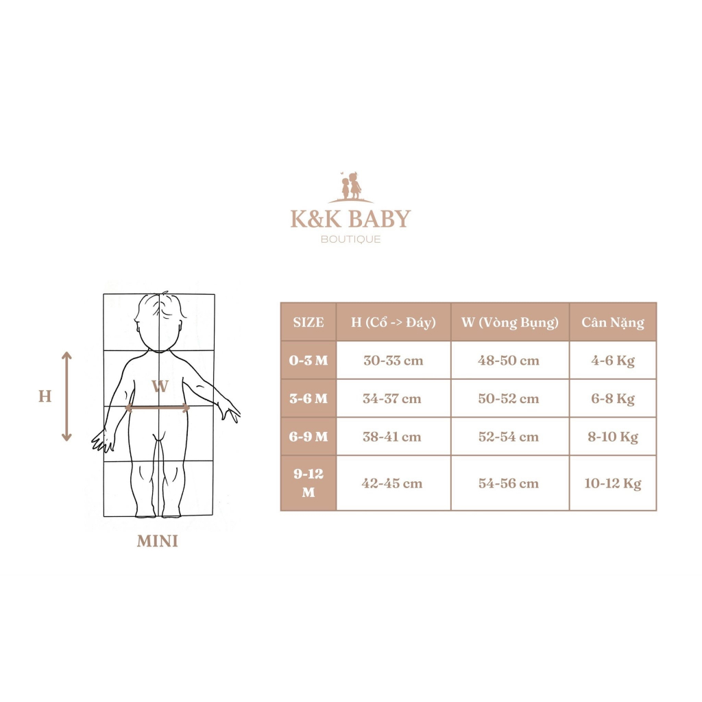 Bodysuit sát nách cho bé vải gân 100% cotton cao cấp - Áo liền quần đáng yêu - K&K Baby