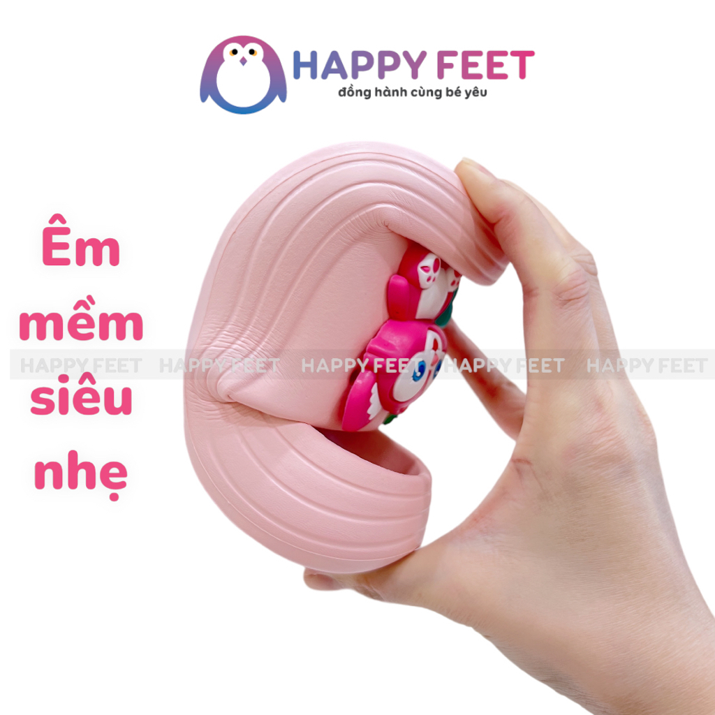 Dép lê cho bé siêu nhẹ chống trơn, lê đúc liền hình đáng yêu cho bé gái 3- 9 tuổi