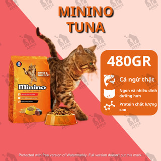 Thức ăn hạt mèo mọi lứa tuổi Minino tuna gói 480gr