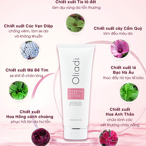 💯  Kem Body Oliadi Dưỡng Trắng Toàn Thân 200ml