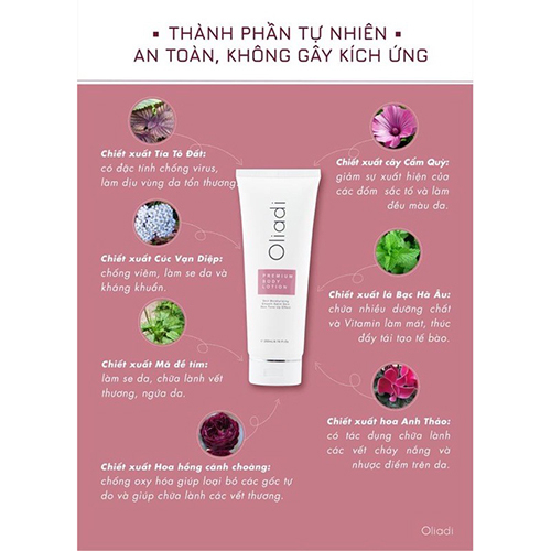 💯  Kem Body Oliadi Dưỡng Trắng Toàn Thân 200ml