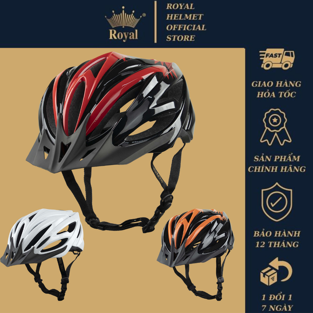 Mũ bảo hiểm xe đạp thể thao Royal MD05 - Roc R19 siêu nhẹ có tăng chỉnh size phía sau