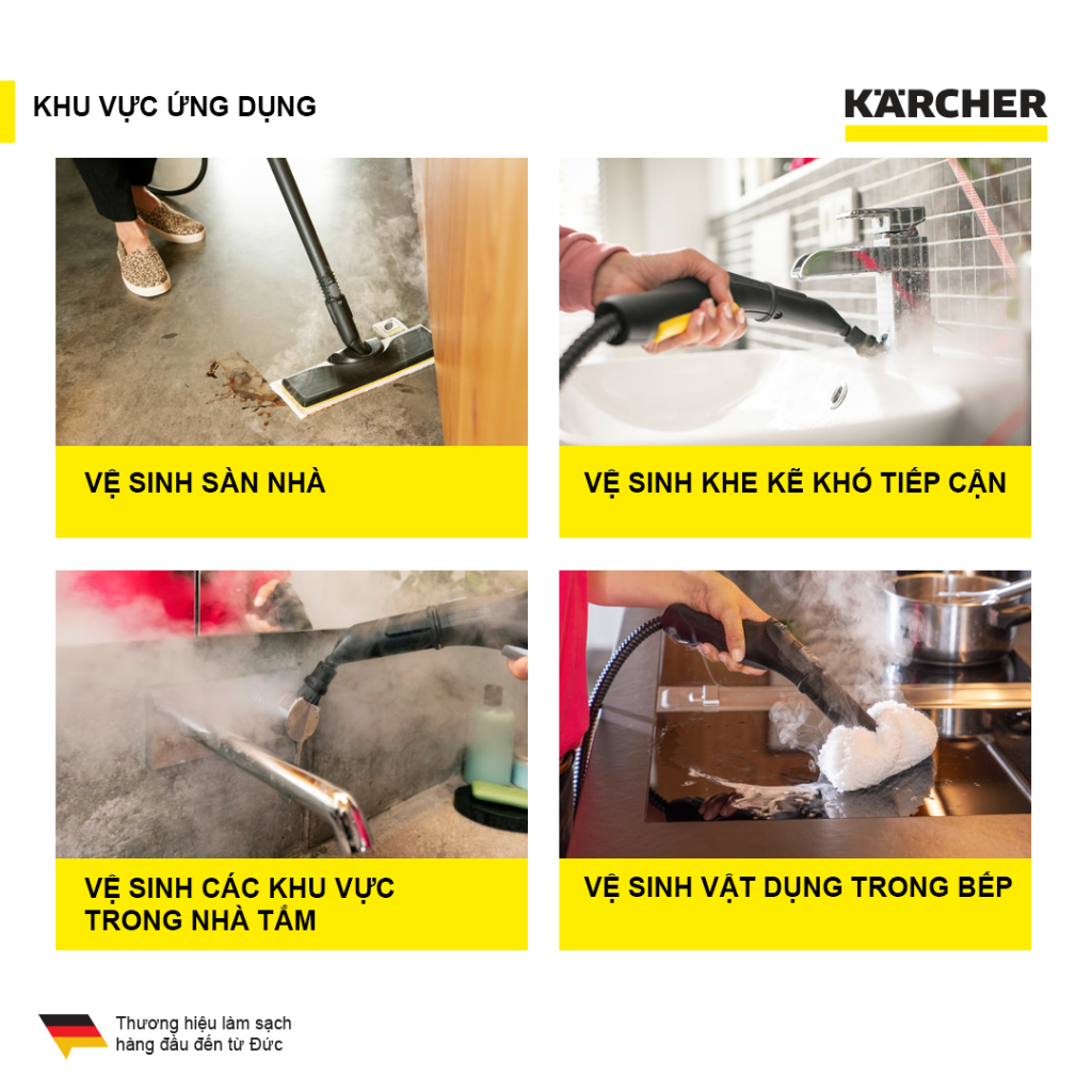 Máy làm sạch bằng hơi nước nóng Karcher SC 2 Deluxe easyfix