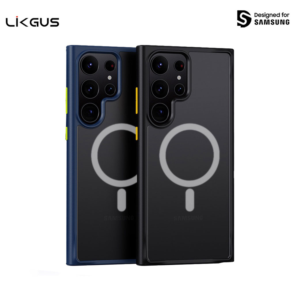 Ốp Likgus Lưng Nhám hỗ trợ sạc không dây chính hãng cao cấp cho Samsung S23 Ultra