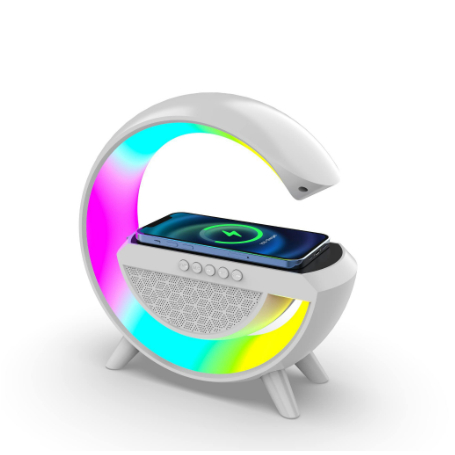 Loa Bluetooth Decor Kiêm Sạc Không Dây BT2301 - Led Theo Nhạc, Sạc Không Dây, Kết Nối Máy Tính - Bảo Hành 6 Tháng
