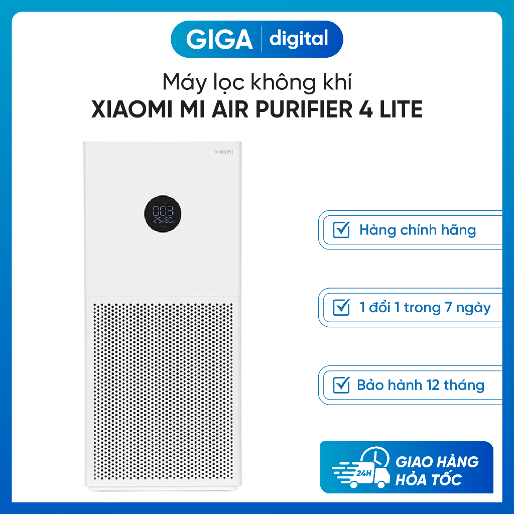 [HCM] Máy lọc không khí Xiaomi 4 Lite BHR5274GL bộ lọc PET và TRUE HEPA lọc bụi mịn, phấn hoa, báo chất lượng không khí