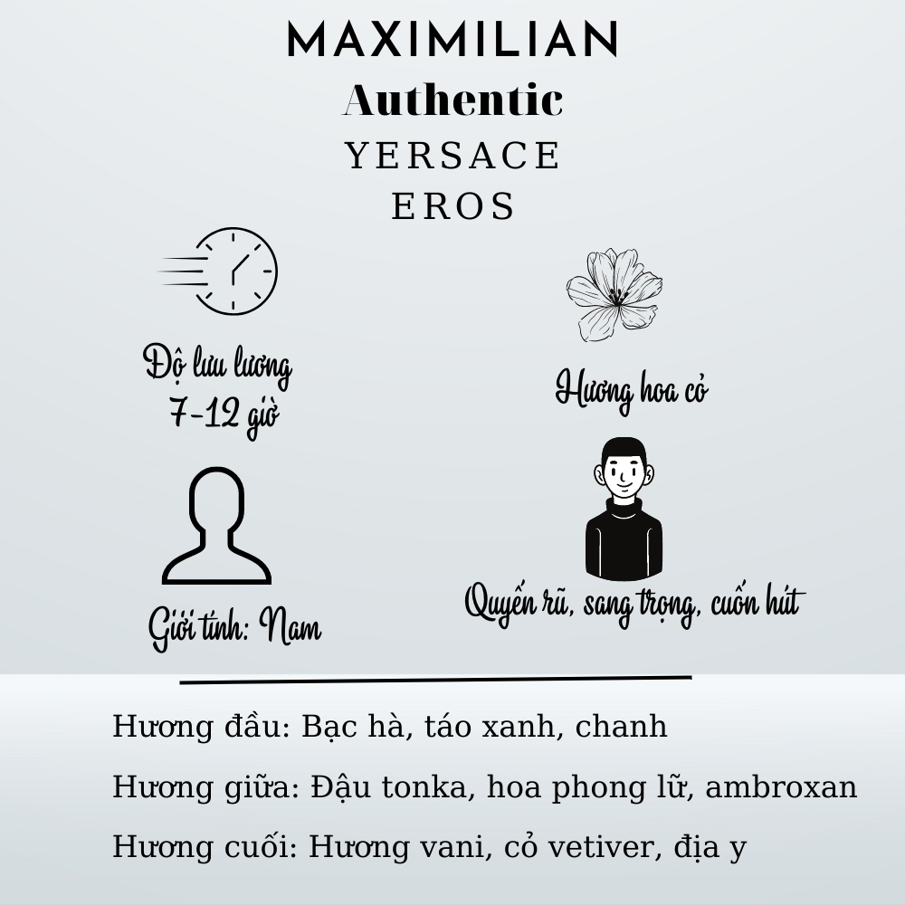 Nước hoa nam Vers.ace Eros chiết 10ml nước hoa cao cấp lưu hương lâu hiện đại lôi cuốn