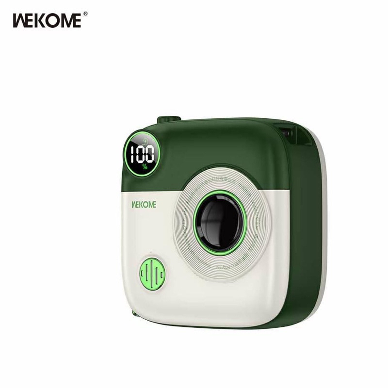 Sạc dự phòng wekome 10000mAh kiêm sạc không dây 15w có led hình máy ảnh nhỏ gọn kute