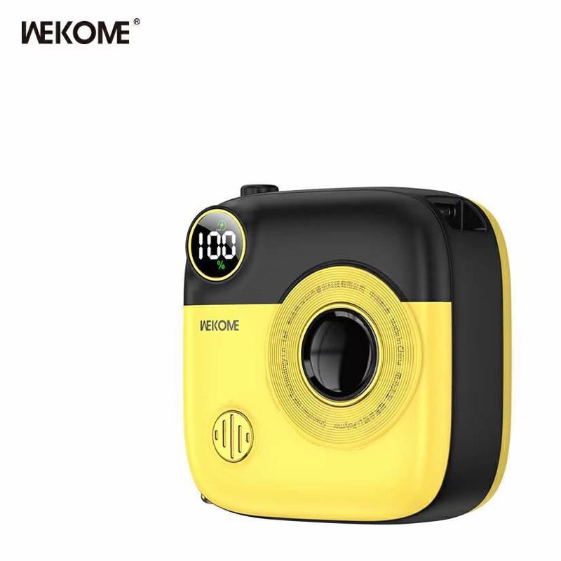 Sạc dự phòng wekome 10000mAh kiêm sạc không dây 15w có led hình máy ảnh nhỏ gọn kute