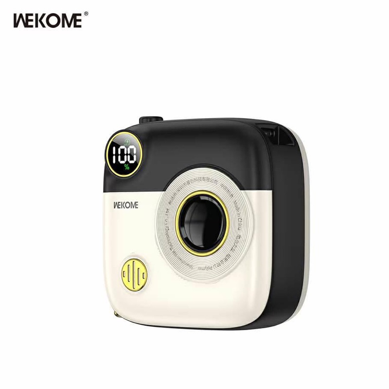 Sạc dự phòng wekome 10000mAh kiêm sạc không dây 15w có led hình máy ảnh nhỏ gọn kute