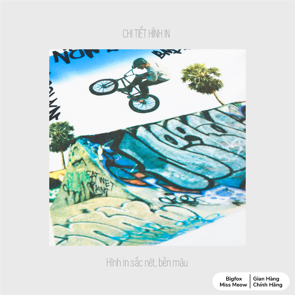 Bộ hè bé trai Bigfox Miss Meow size đại phom Hàn chất cotton, dáng cộc tay hình in đẹp cho 12-15 tuổi, từ 40kg, 50kg