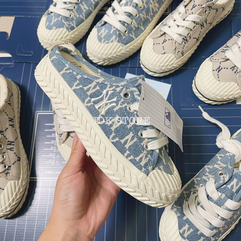 Sục Mule MLB Monogram |Sục NY Chữ Nhỏ Hàng Trung