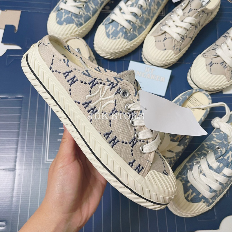 Sục Mule MLB Monogram |Sục NY Chữ Nhỏ Hàng Trung