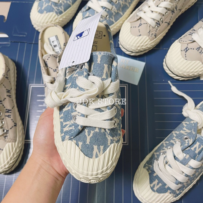 Sục Mule MLB Monogram |Sục NY Chữ Nhỏ Hàng Trung