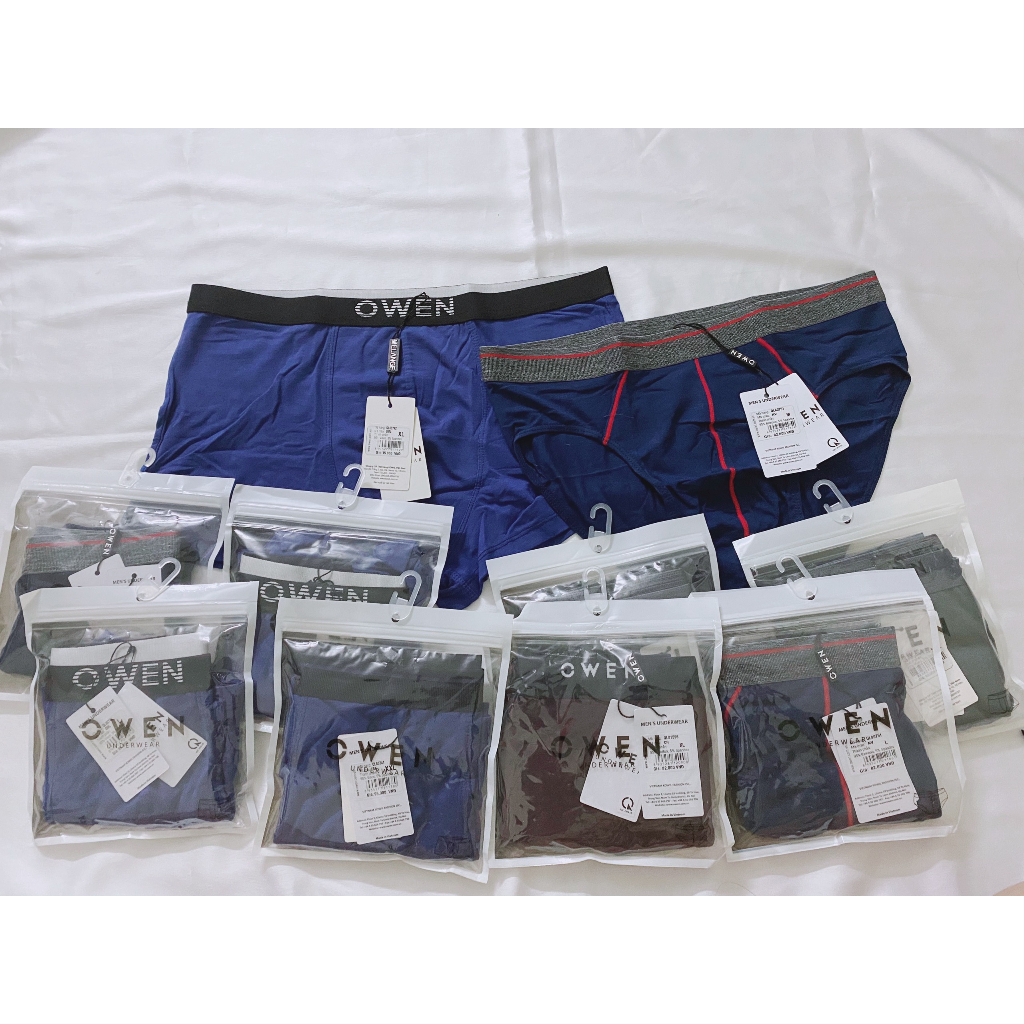 Combo 4 sịp Boxer OWEN ❤️FREESHIP❤️Quần Sịp Đùi Nam kháng khuẩn cao cấp, Chính hãng full tem mác