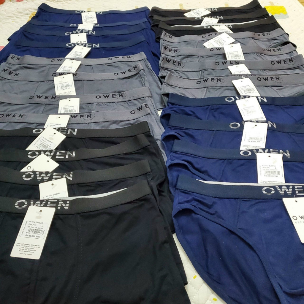 Combo 4 sịp Boxer OWEN ❤️FREESHIP❤️Quần Sịp Đùi Nam kháng khuẩn cao cấp, Chính hãng full tem mác
