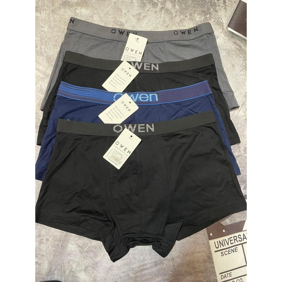 Combo 4 sịp Boxer OWEN ❤️FREESHIP❤️Quần Sịp Đùi Nam kháng khuẩn cao cấp, Chính hãng full tem mác