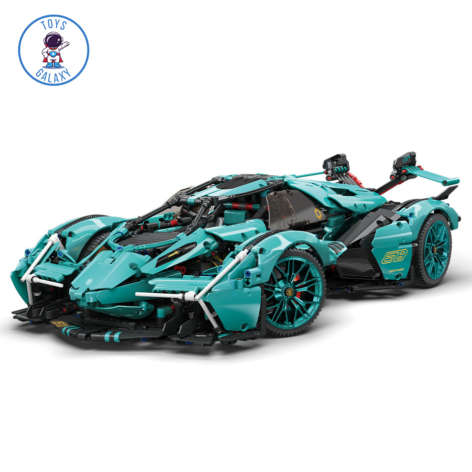 Đồ Chơi Lắp Ráp Mô Hình Điều Khiển Từ Xa RC Siêu Xe Lamborghini V12 Vision GT Tiffany Blue / Bugatti Tỉ Lệ 1:8 MY88001B