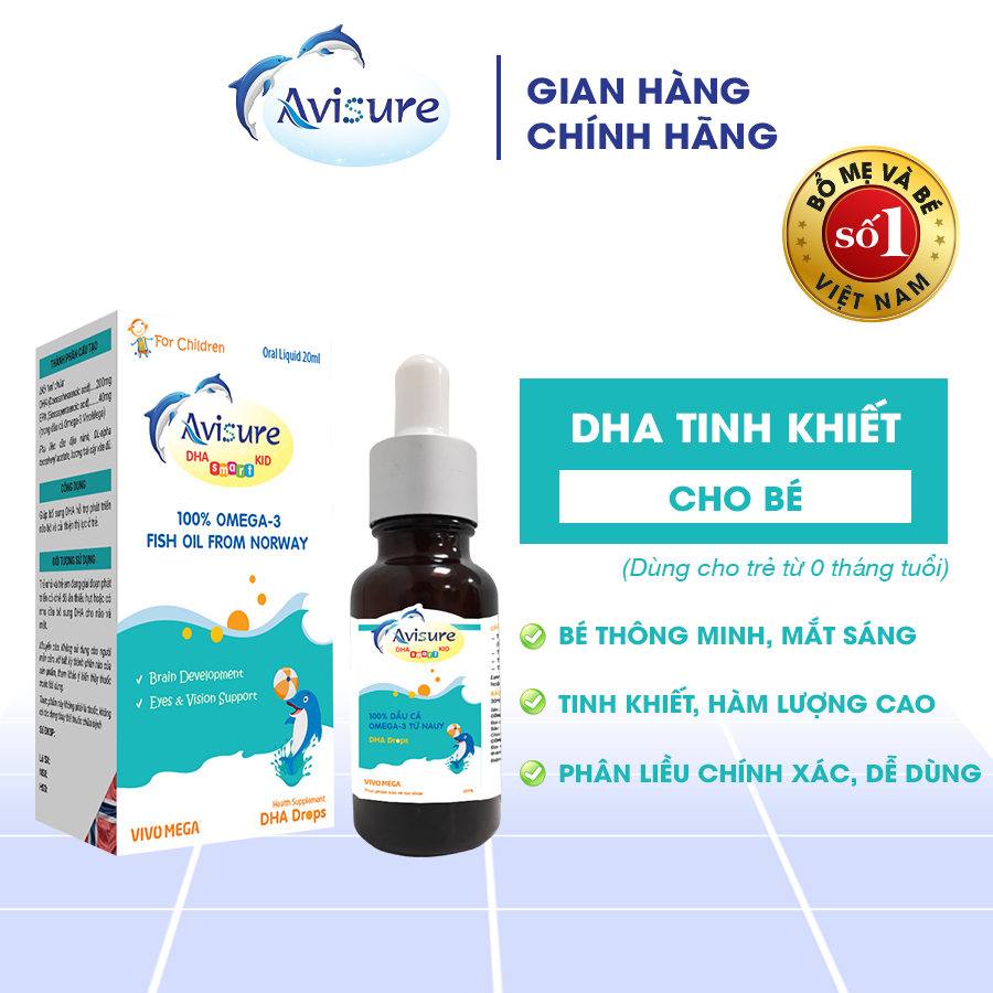 Tích điểm đổi quà - Bộ tứ Avisure D3MK7, DHA, Sắt Safoli, Tăng đề kháng Muno cho bé khoẻ mạnh, cao lớn, thông minh, mắt