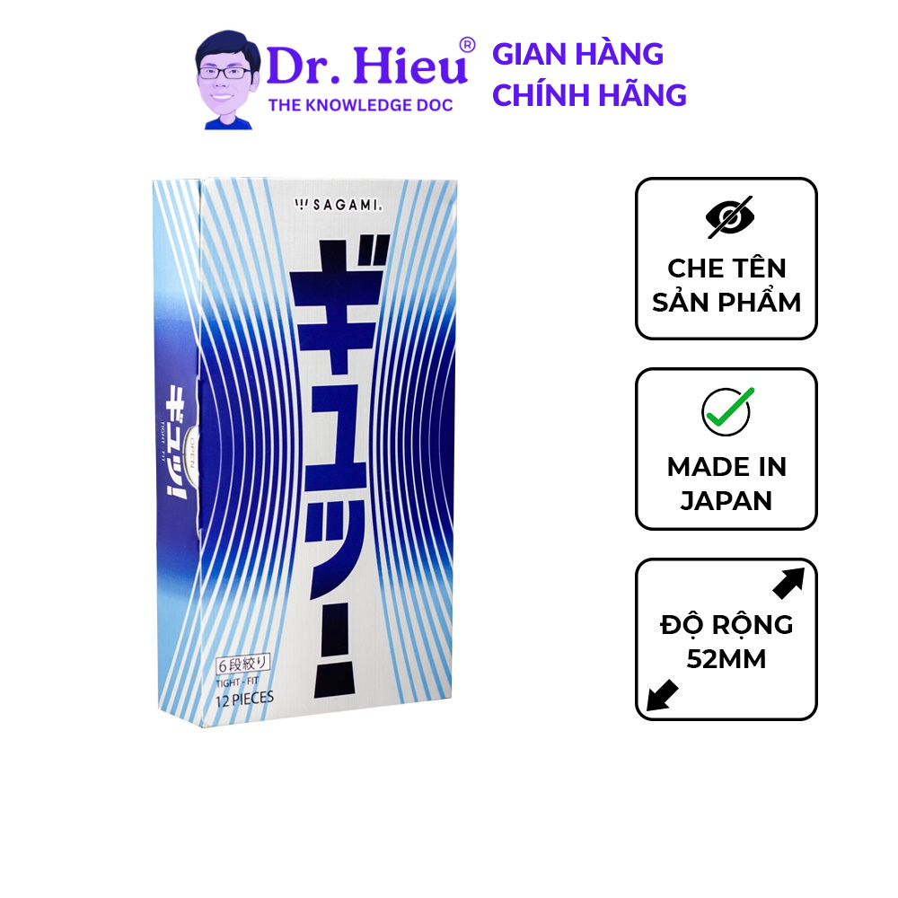 Bao Cao Su Sagami Tight Fit Thiết Kế Lượn Sóng Hộp 12 Chiếc Dr Hieu