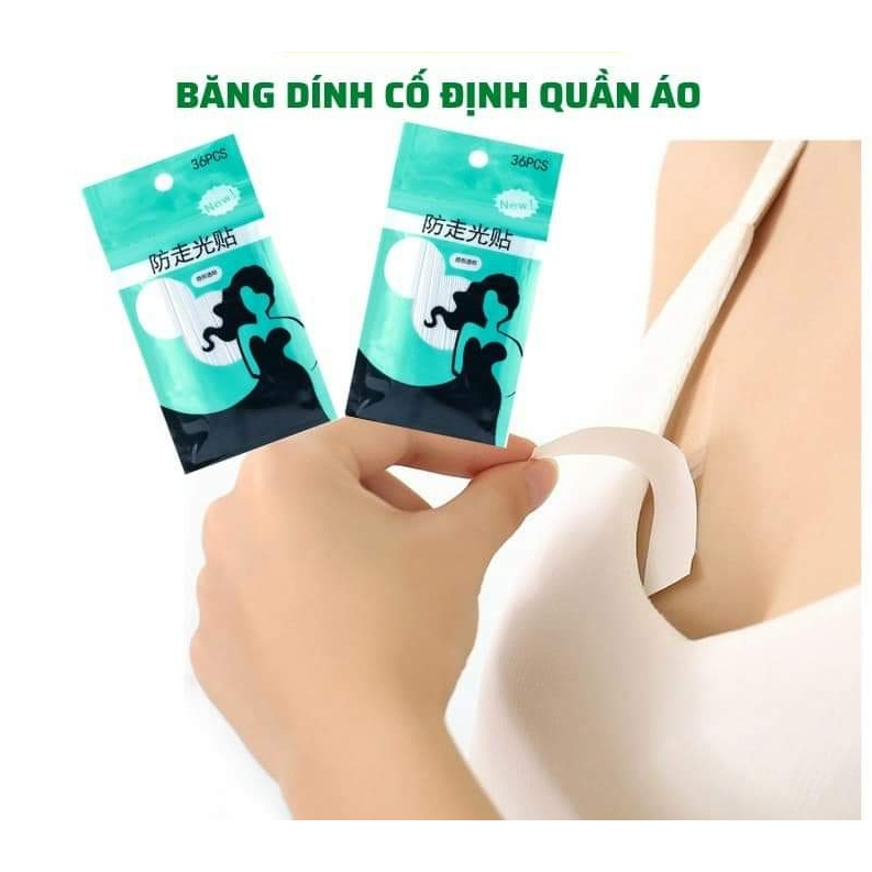 Bán Sỉ 10 Set 36 băng dính thời trang cố định quần áo - Miếng dán chống trượt