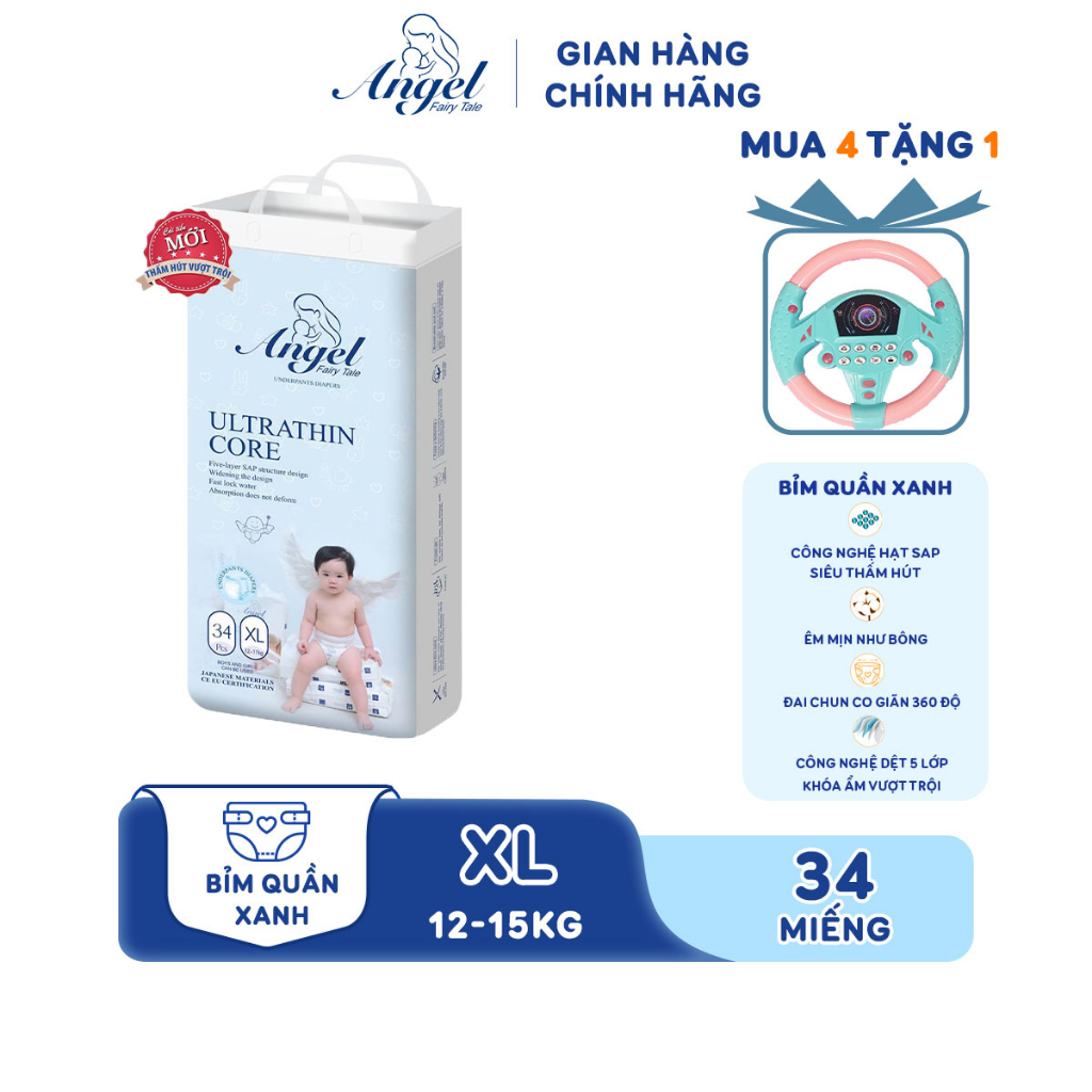 Bỉm Quần ANGEL Absorbent Size XL34