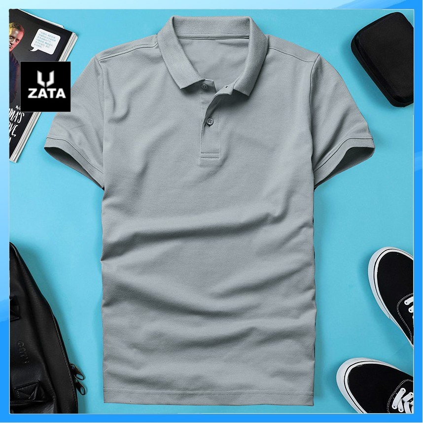 Áo thun nam POLO trơn vải cá sấu cotton cao cấp ngắn tay tông màu cực sang trọng lịch lãm ZATA POLO 01 | BigBuy360 - bigbuy360.vn