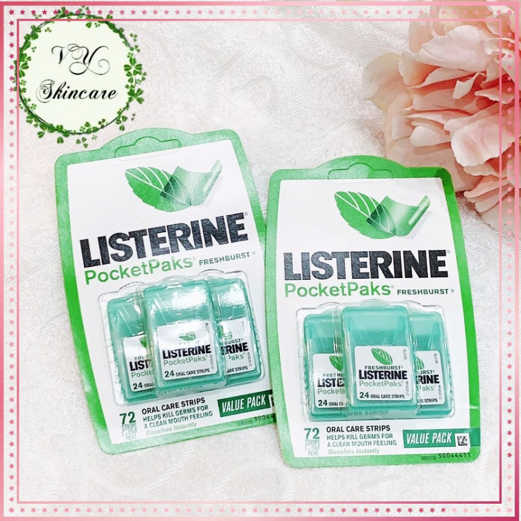 Miếng Ngậm Thơm Miệng Listerine Pocketpaks Vỉ 3 Hộp