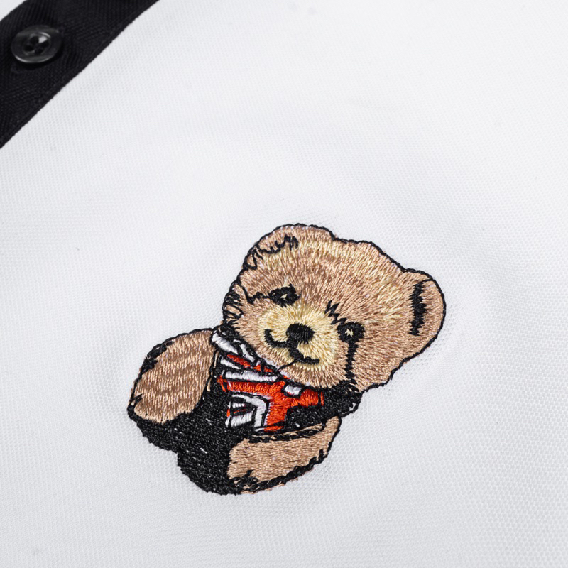 Áo Polo Teddy Gấu Siêu Đáng Yêu Logo Thêu