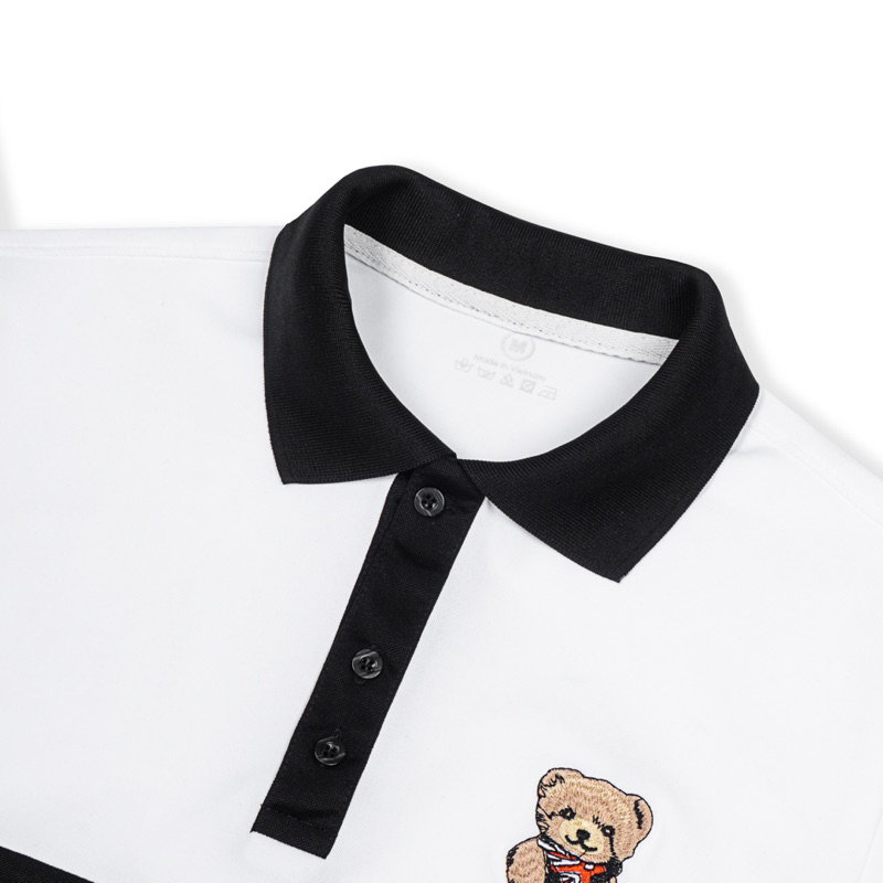 Áo Polo Teddy Gấu Siêu Đáng Yêu Logo Thêu