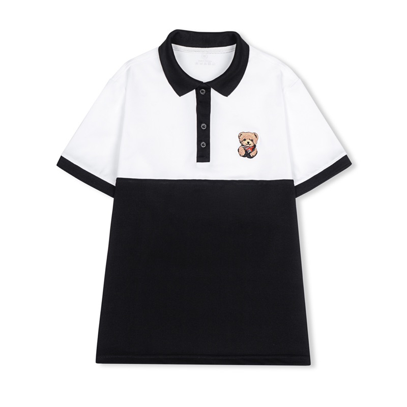 Áo Polo Teddy Gấu Siêu Đáng Yêu Logo Thêu