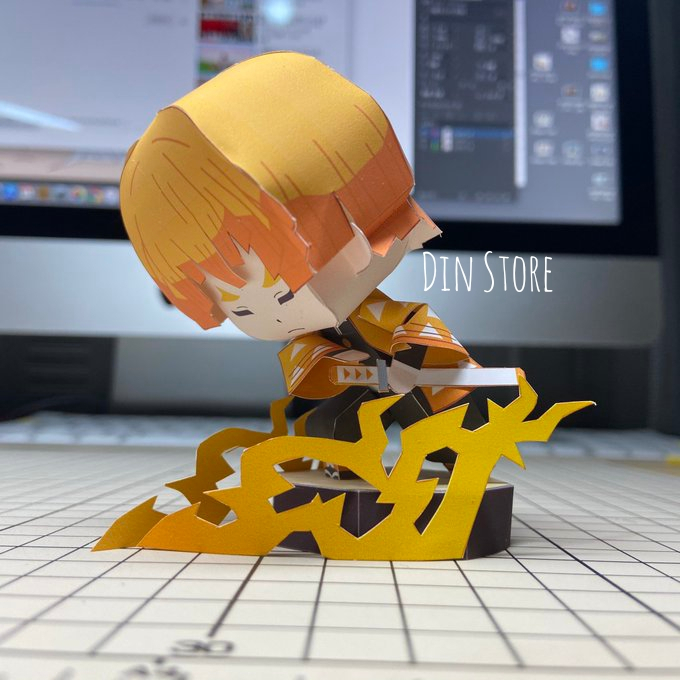 Mô hình giấy standee nhân vật Kimetsu No Yaiba  - Mô hình Tanjiro , Nezuko , Zenitsu, Shinobu, Rengoku