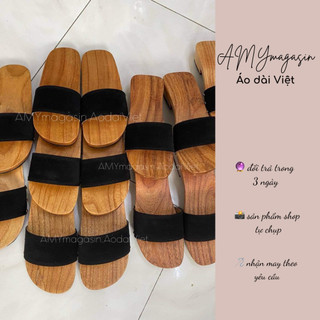 Guốc gỗ phụ kiện mặc áo dài