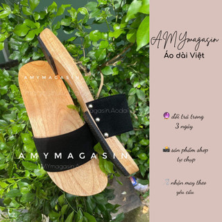 guốc gỗ phụ kiện mặc áo dài