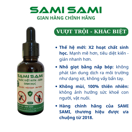 Thuốc diệt kiến gián sinh học SAMI SAMI cao cấp 30ml